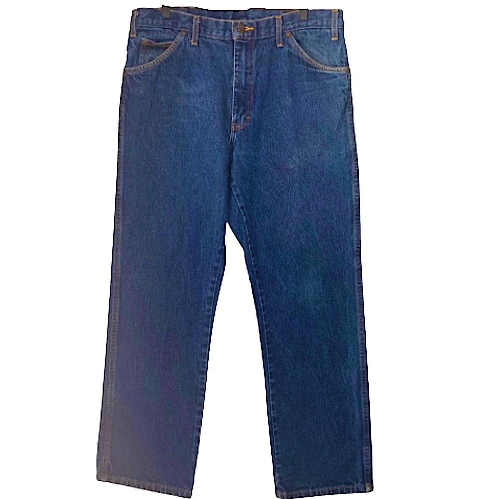 Dickies Men's 36x30 Relaxed Fit Denim Jeans Blue Workwear Pants Flawed